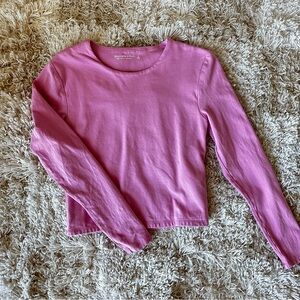 Abercrombie soft AF Pink Long Sleeve Top
